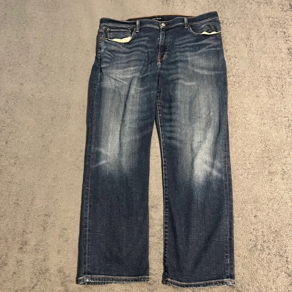 Lucky Brand 223 Straight Leg Dark Wash Denim Jeans Mens 38x30